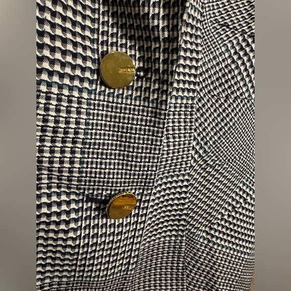 Escada Virgin Wool Black White Houndstooth Blazer Jacket Suit Set Womens EU 40 - Picture 10 of 15